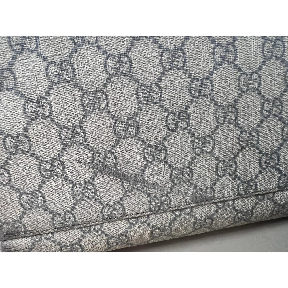 Gucci Diaper Bag Womens Large Beige Gray GG Plus Supreme Excellent Messenger - Picture 9 of 11